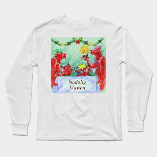 NADOLIG LLAWEN (JOLLY YULE) Long Sleeve T-Shirt